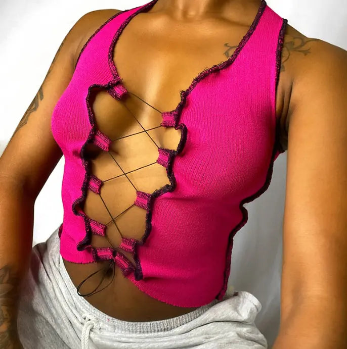 Symmetry Luxe™ Amethyst Exposed Stitch Top