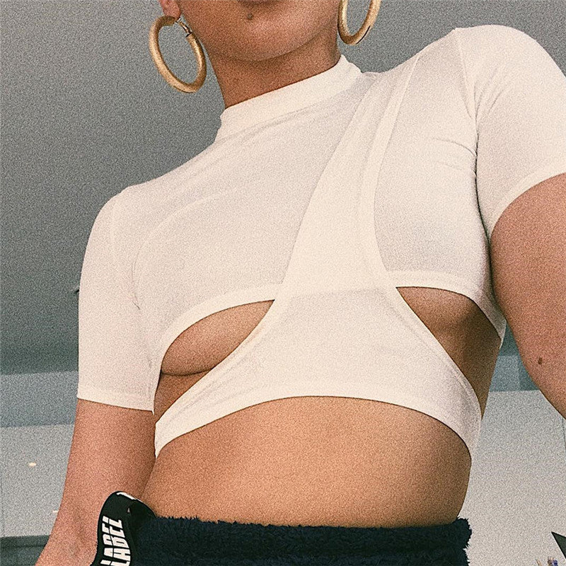 Symmetry Luxe™ Nude Minimalist Asymmetric Crop