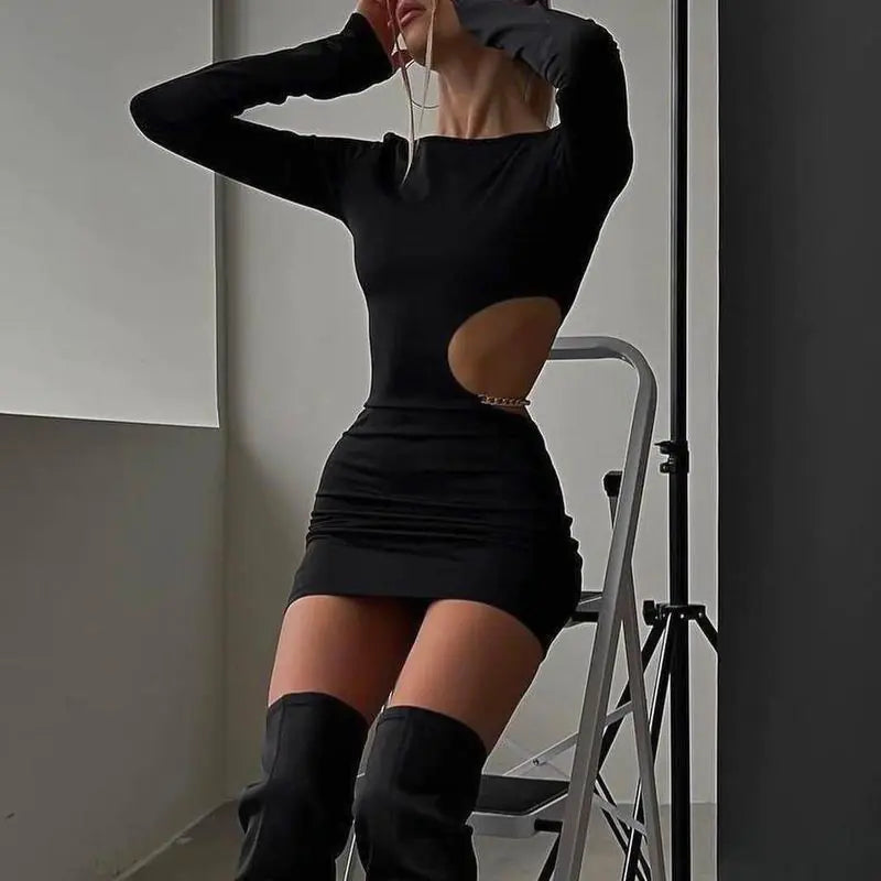 Symmetry Luxe™ Midnight Aura Cut-Out Dress